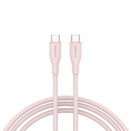 Cabluri & Adaptoare - CANYON cable CC60SC10 C-C 60W 1m Silicon Pink Sand