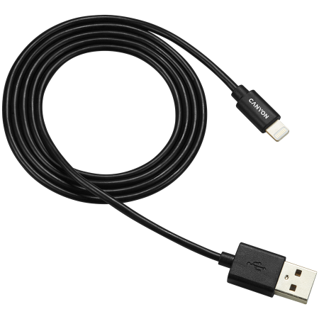 Cabluri & Adaptoare - CANYON cable MFI-1 Lightning 12W 1m Black