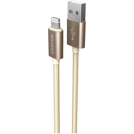 CANYON cable MFI-3 Lightning 12W 1m Gold [1]