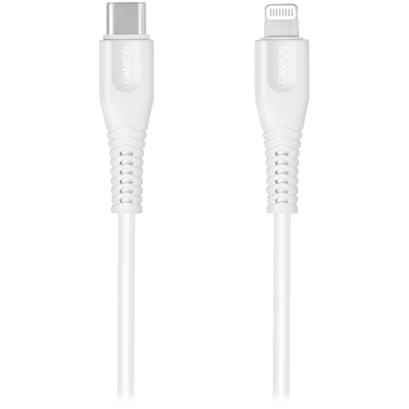 Cabluri & Adaptoare - CANYON cable MFI-4 Type-C to Lightning 1.2m White