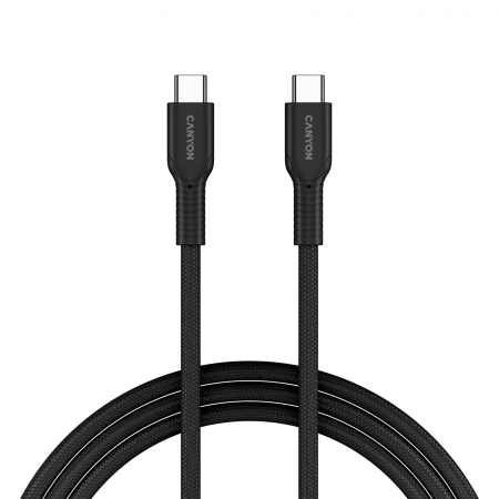 CANYON cable OnWire 60CL C-C 60W COLOR Braided 1m Black [3]