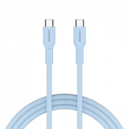CANYON cable OnWire 60CL C-C 60W COLOR Braided 1m Light Blue [3]