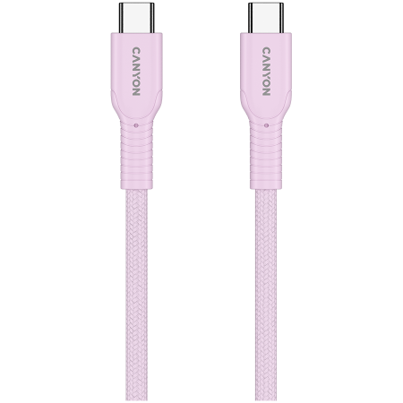 CANYON cable OnWire 60CL C-C 60W COLOR Braided 1m Pink [2]