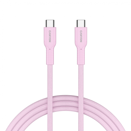 CANYON cable OnWire 60CL C-C 60W COLOR Braided 1m Pink [3]