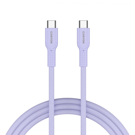 CANYON cable OnWire 60CL C-C 60W COLOR Braided 1m Purple [3]