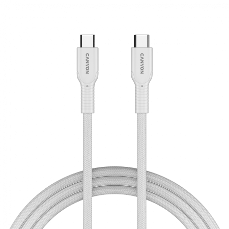 CANYON cable OnWire 60CL C-C 60W COLOR Braided 1m White [3]