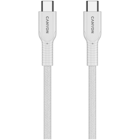 CANYON cable OnWire 60CL C-C 60W COLOR Braided 1m White [2]