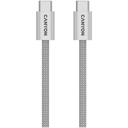 Cabluri & Adaptoare - CANYON cable OnWire 60MG C-C 60W Magnet Braided 1m Light Grey