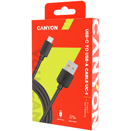 CANYON cable UC-1 USB-C 5W 1m Black [1]