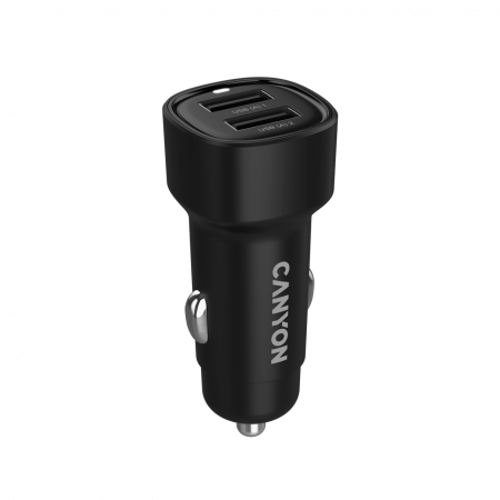 CANYON car charger OnDrive 24 24W 2xUSB-A Black [2]