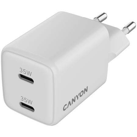 CANYON charger CU35CC GaN 35W 2xPD EU White [2]
