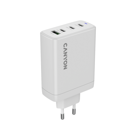 Cabluri & Adaptoare - CANYON charger OnCharge 120 GAN Total 120W MAX 3 USB-C +1 USB-A White EU plug