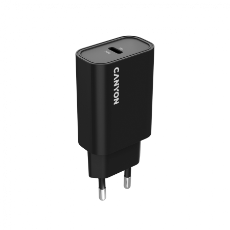 Cabluri & Adaptoare - CANYON charger OnCharge 30CL Max Power 30W 1xPD EU Black