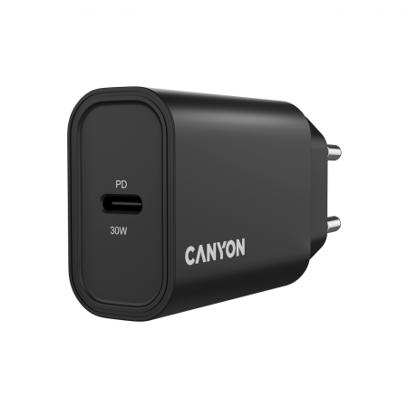 CANYON charger OnCharge 30CL Max Power 30W 1xPD EU Black [4]