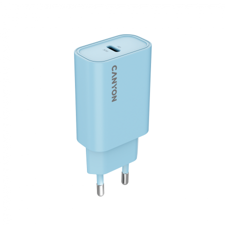 Cabluri & Adaptoare - CANYON charger OnCharge 30CL Max Power 30W 1xPD EU Light Blue
