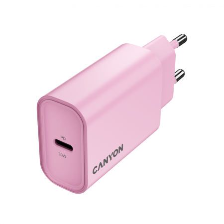 CANYON charger OnCharge 30CL Max Power 30W 1xPD EU Pink [1]