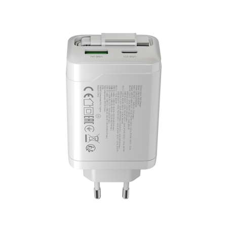 CANYON charger OnCharge 65RC Build-In Cable USB-C 65W 1xPD 1xQC EU White [4]