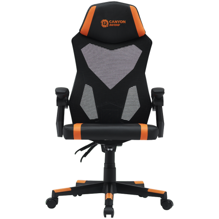 Jocuri si multimedia - CANYON gaming chair Flow MCH01 Mesh Black Orange