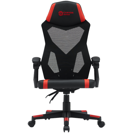 Jocuri si multimedia - CANYON gaming chair Flow MCH01 Mesh Black Red
