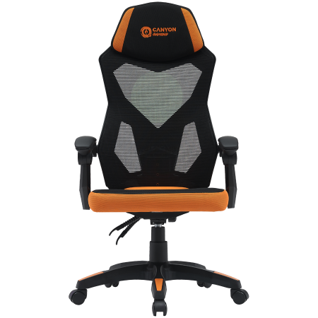 Jocuri si multimedia - CANYON gaming chair Wave MCH02 Mesh Black Orange
