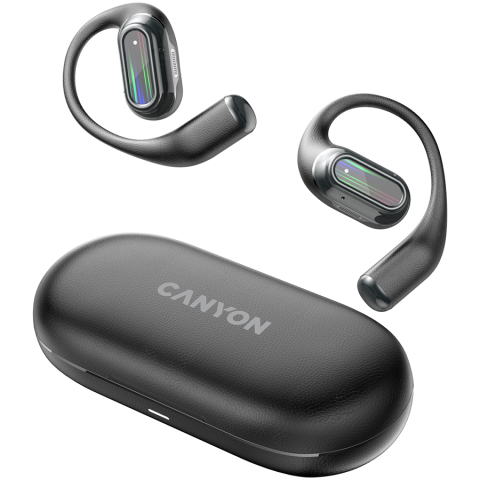 Accesorii telefoane - Casti audio wireless Canyon OnFlow 12 OWS (Open Wireless Stereo), ENC, Negru
