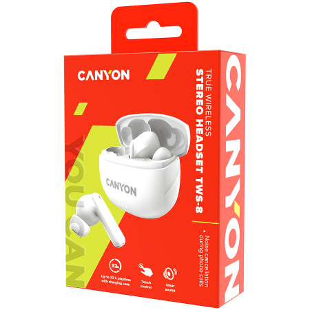 CANYON headset TWS-8 ENC White [4]