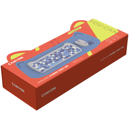 CANYON HSET-W6 EN Keyboard+Mouse Kitty Edition AAA+АА Wireless Blue [5]