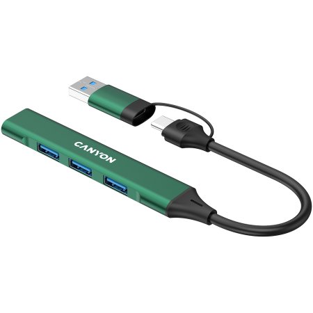 CANYON hub DS-02 4in1 USB-A/C Green [4]