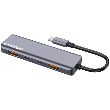 ReÈ›elisticÄƒ & Smart Home - CANYON hub DS-18 5in1 USB-C Grey