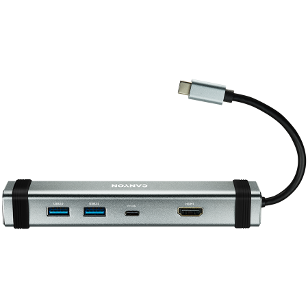 ReÈ›elisticÄƒ & Smart Home - CANYON hub DS-3 4in1 USB-C Space Grey