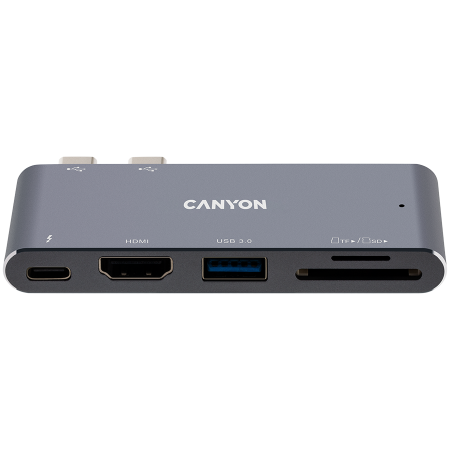 ReÈ›elisticÄƒ & Smart Home - CANYON hub DS-5 5in1 Thunderbolt 3 4k Space Grey