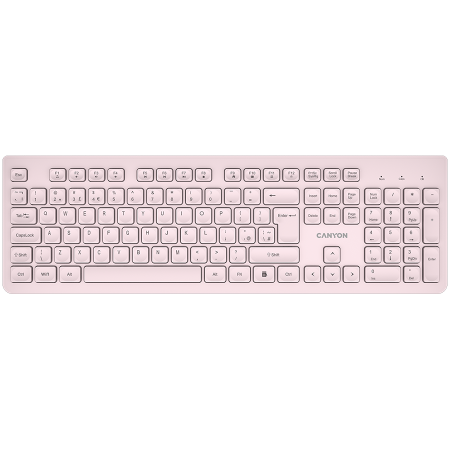 Periferice & Accesorii - CANYON keyboard HKB-W01 UK/US AAA Wireless Beige