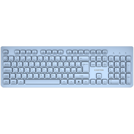 Periferice & Accesorii - CANYON keyboard HKB-W01 UK/US AAA Wireless Blue