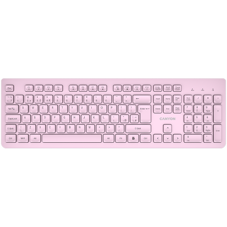 Periferice & Accesorii - CANYON keyboard HKB-W01 UK/US AAA Wireless Pink