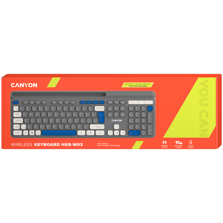 CANYON keyboard HKB-W03 EN AAA Wireless Grey [7]