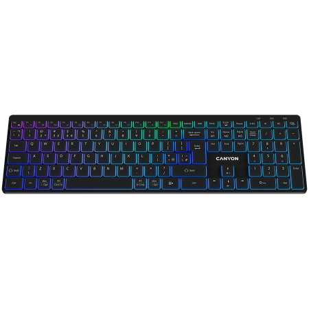 CANYON keyboard HKB-W11 UK/US RGB Dual Mode Wireless Black [1]