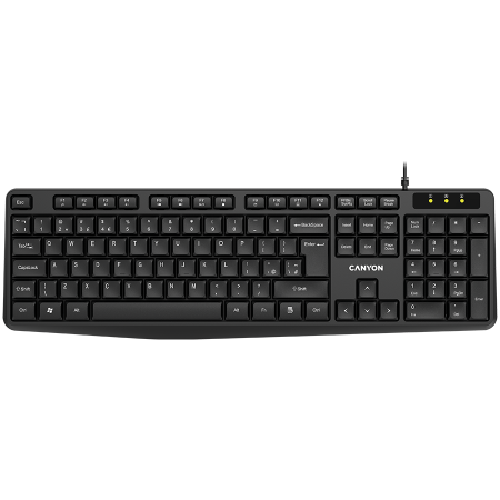 Periferice & Accesorii - CANYON keyboard KB-1 UK Wired Black