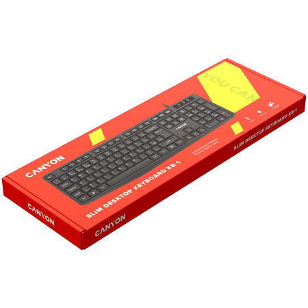 CANYON keyboard KB-1 UK Wired Black [2]