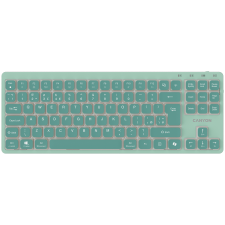 Periferice & Accesorii - CANYON Keyboard OnType 10 Low Profile EN Wired Green