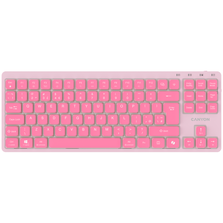 Periferice & Accesorii - CANYON Keyboard OnType 10 Low Profile EN Wired Pink