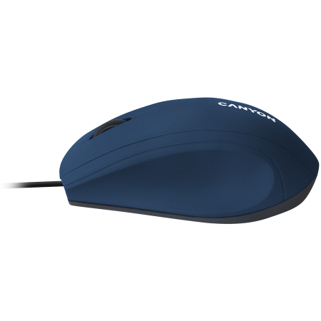 CANYON M-05, Wired Optical Mouse with 3 keys, DPI 1000 With 1.5M USB cable,Blue,size72*108*40mm weight:0.077kg [1]