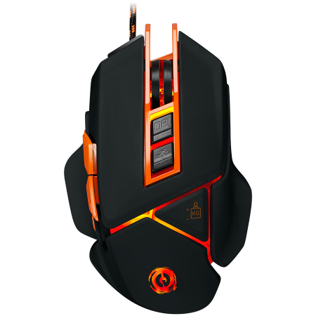 Jocuri si multimedia - CANYON mouse Hazard GM-6 LED Wired Black Orange