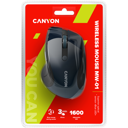 CANYON mouse MW-01 BlueLED Wireless Blue Grey [3]