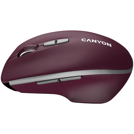 CANYON mouse MW-21 BlueLED 7buttons Wireless Burgundy Red [1]