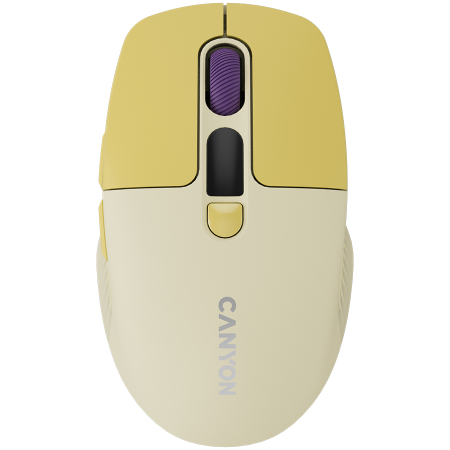 Periferice & Accesorii - CANYON mouse MW-26 LCD Silent Dual Mode Wireless Yellow