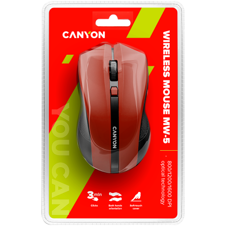CANYON mouse MW-5 Wireless Red [4]
