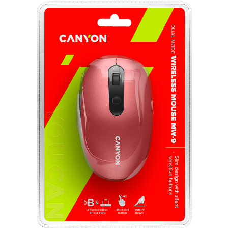 CANYON mouse MW-9 Dual-mode Wireless Red [4]