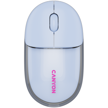 Periferice & Accesorii - CANYON mouse OnClick 24 BT/ Wireless Transparent/Blue