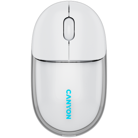 Periferice & Accesorii - CANYON mouse OnClick 24 BT/ Wireless Transparent/White