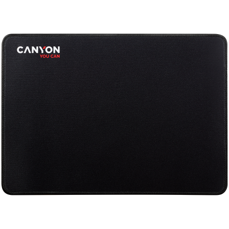 Jocuri si multimedia - CANYON MP-4, Mouse pad,350X250X3MM,Multipandex,fully black with our logo (non gaming),blister cardboard